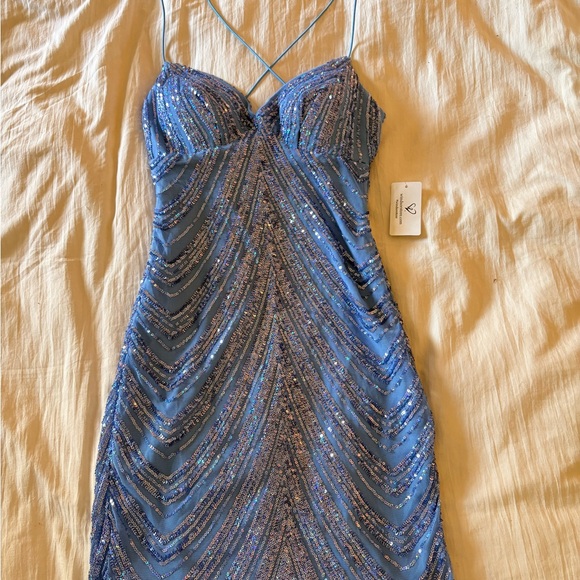 Windsor Dresses & Skirts - Windsor Blue Sequined Evening Dress